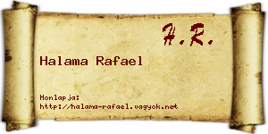 Halama Rafael névjegykártya
